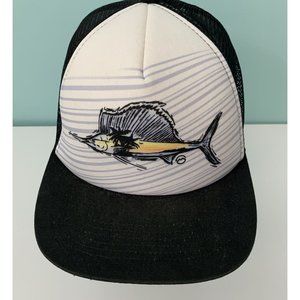 Magellan Swordfish Hat Mens Adjustable Black Snapback Trucker Cap Mesh Fishing